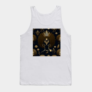 Afrocentric Queen Gold Tank Top